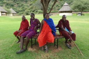 Maasai warriors at Migombani Campsite