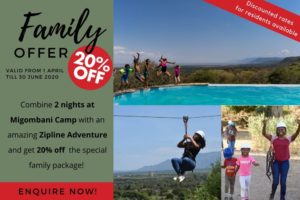 Family offer Migombani Camp and Zipline Adventure